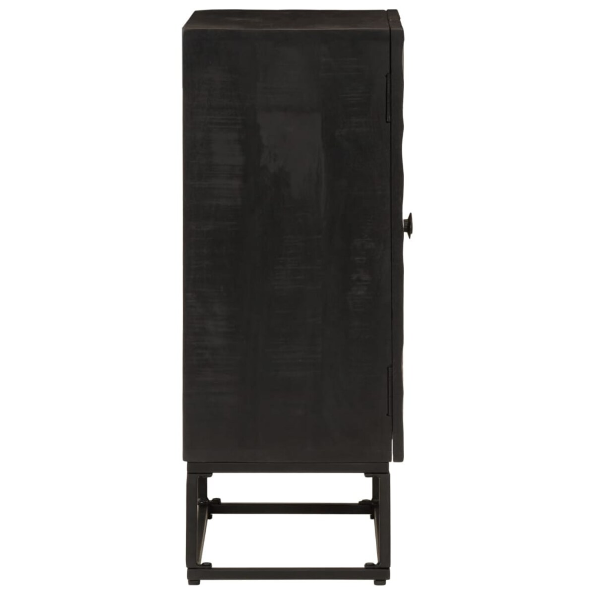 vidaXL Szafka, czarna, 55x30x76 cm, lite drewno mango i żelazo