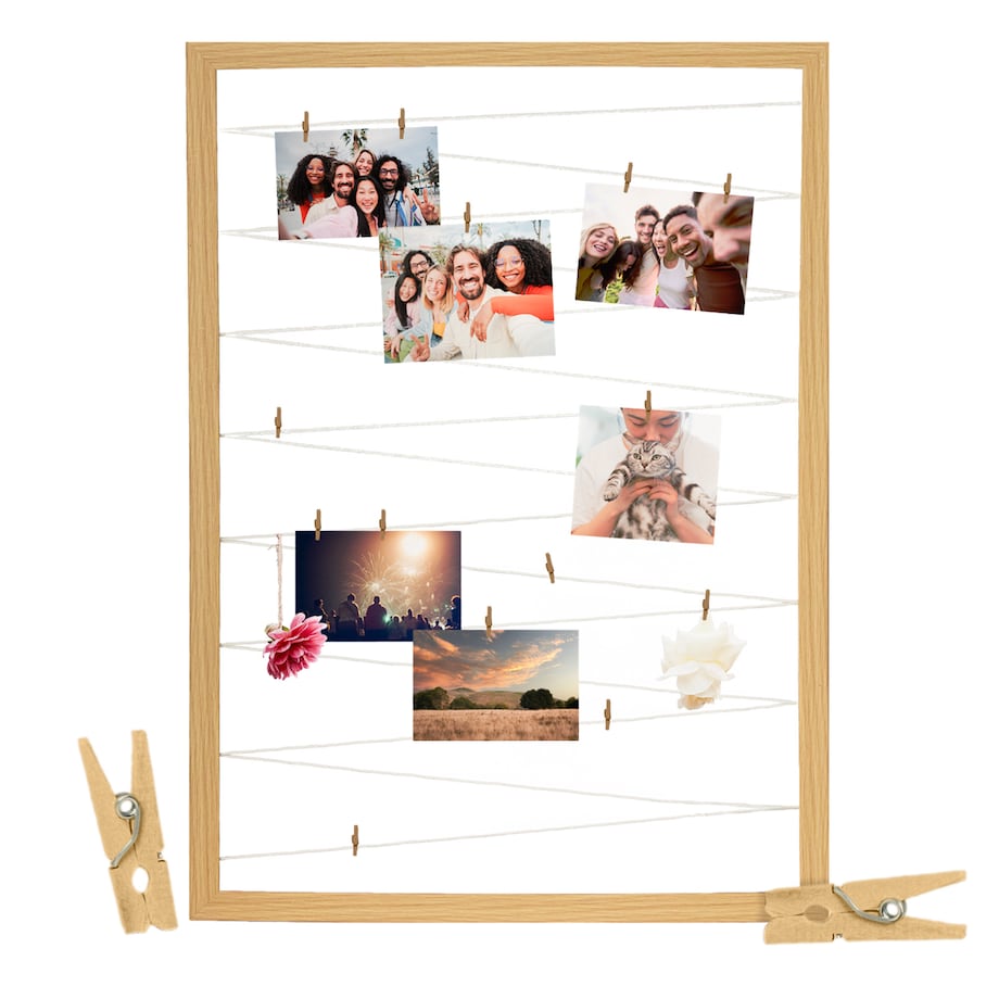 Ramka Na Zdjęcia 50X70 Cm Multiramka Ze Sznurkami Galeria Buk
