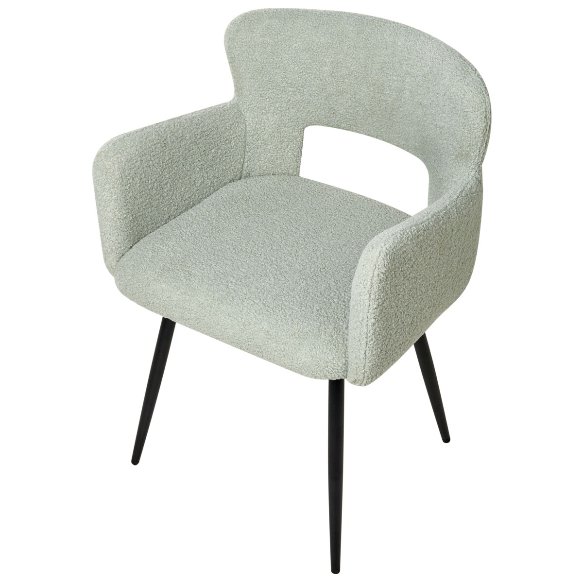 Zestaw 2 krzeseł do jadalni SANILAC Boucle Jasnozielony