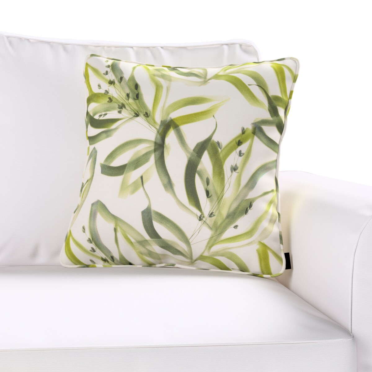 Poszewka Gabi na poduszkę 45x45 biało-zielony