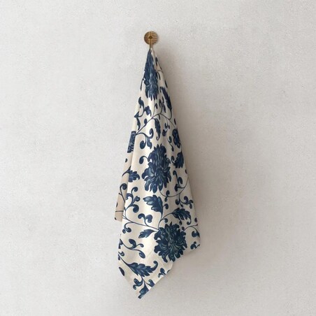 Lniany ręcznik kuchenny - hampton flowers