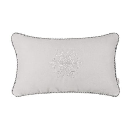 Szara poduszka zimowa Snowflake IX