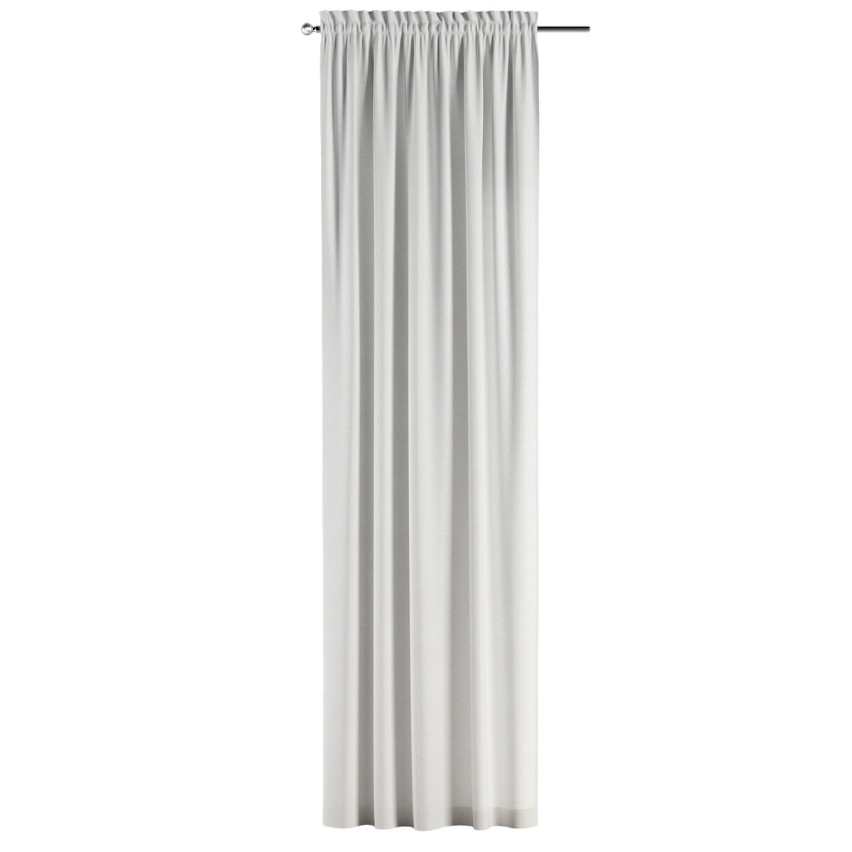 Zasłona na kanale z grzywką 1 szt. 130x260 śmietankowa biel, listki