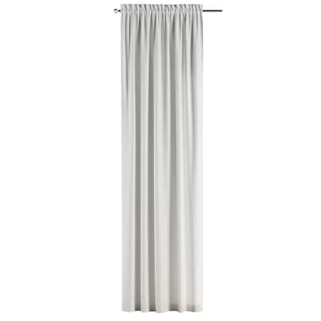 Zasłona na kanale z grzywką 1 szt. 130x260 śmietankowa biel, listki