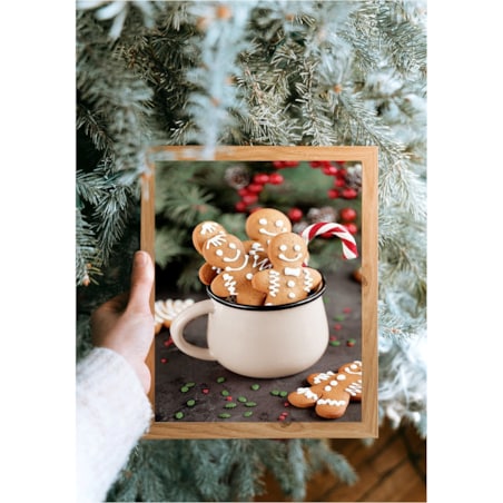 Poster Story, Plakat, Obraz - Świąteczna Pierniczki w Kubeczku, wymiary 70 x 100 cm