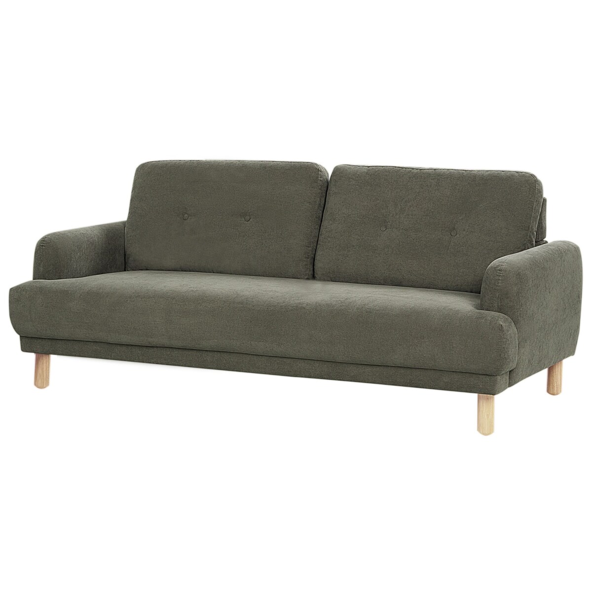 Sofa 3-osobowa sztruksowa ciemnozielona TUVE