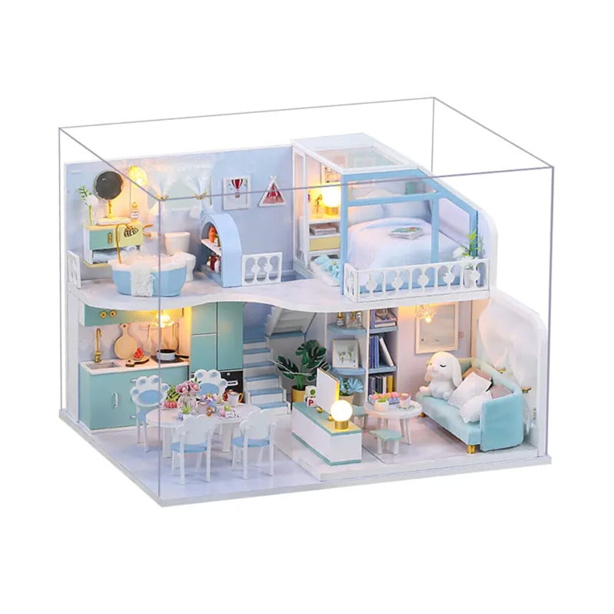 Miniaturowy domek - Błękitne niebo