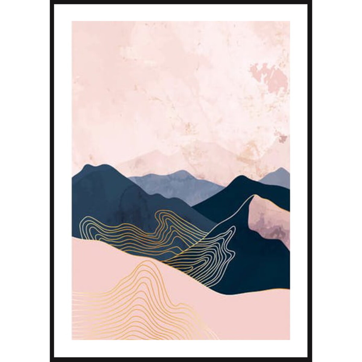 Poster Story, Plakat, Obraz - Pastelowy Dzień w Górach, wymiary 70 x 100 cm