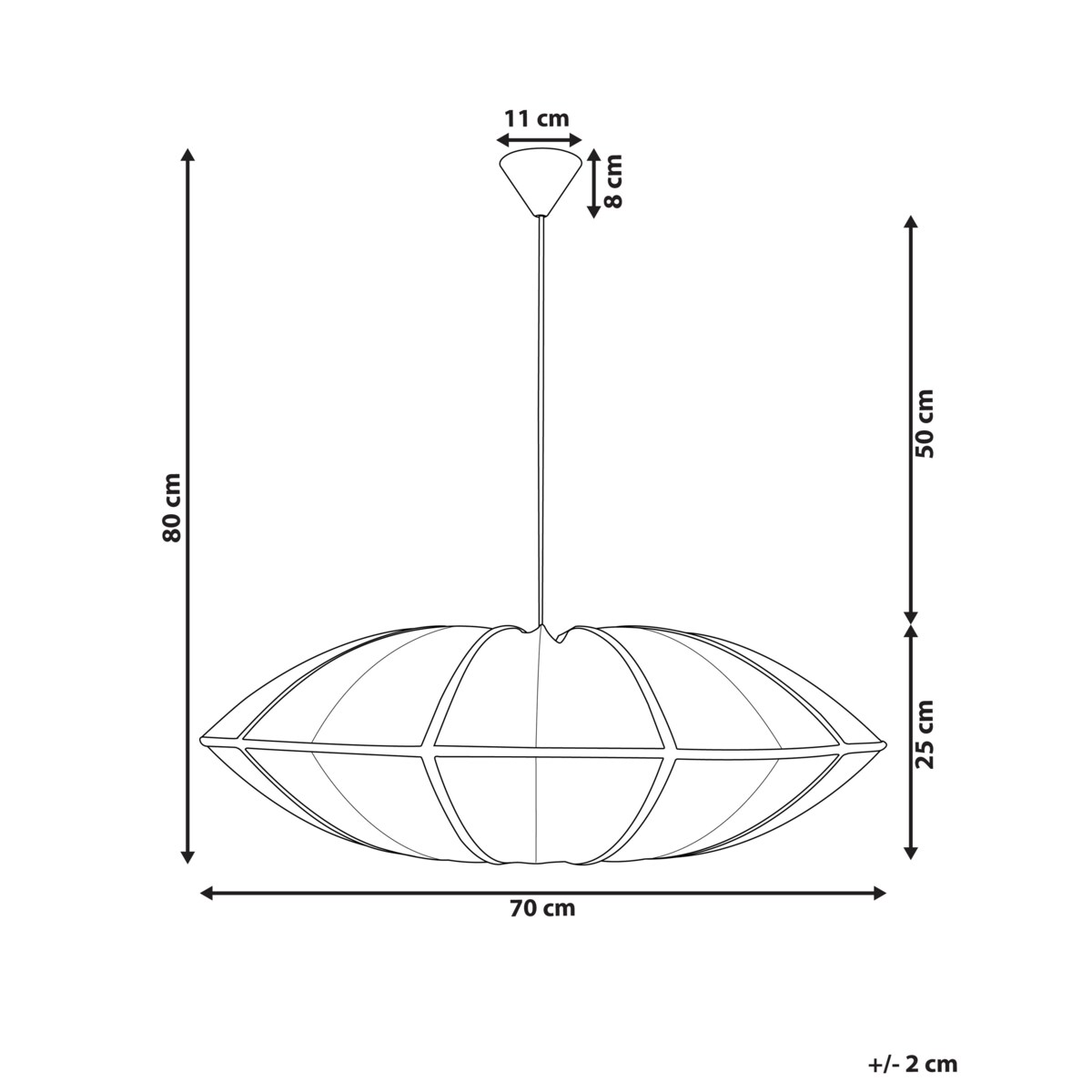 Lampa wisząca GUASARE Materiał syntetyczny Biały