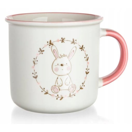 KUBEK CERAMICZNY królik 400 ml na napoje herbatę kawę króliczek