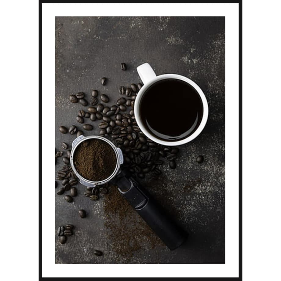 Poster Story, Plakat, Obraz - Czarna Kawa, wymiary 60 x 84 cm
