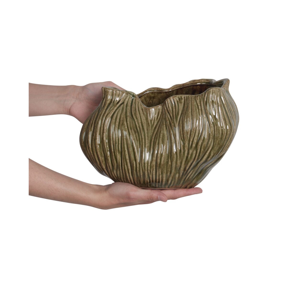 Kamionka Wazon na kwiaty 20 cm Zielony WATERLILIES