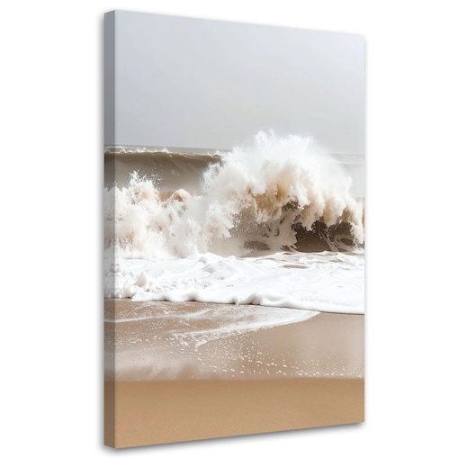 Obraz do salonu sypialni jadalni, Plaża morze wzburzone fale natura 60x90