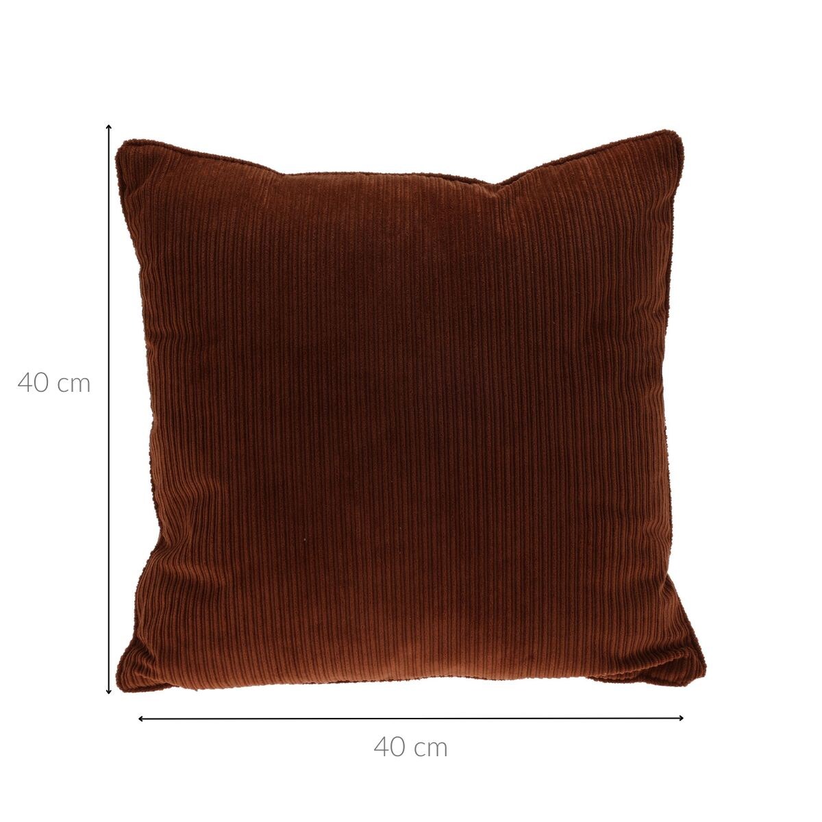 Poduszka dekoracyjna sztruksowa z lamówką, 40 x 40 cm