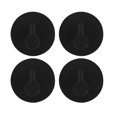 Wieszaki ścienne samoprzylepne zestaw 4 szt. czarne nowoczesne