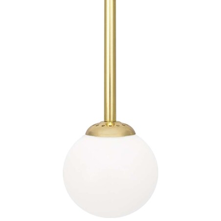 Kinkiet LAMPA ścienna PARMA MLP4819 Milagro modernistyczna OPRAWA szklana kula ball loftowa czarna biała mosiądz