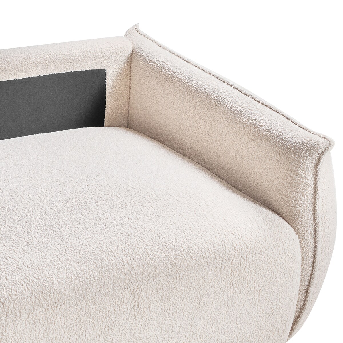 Sofa modułowa dla 2 osób MESNALI Boucle Złamana biel