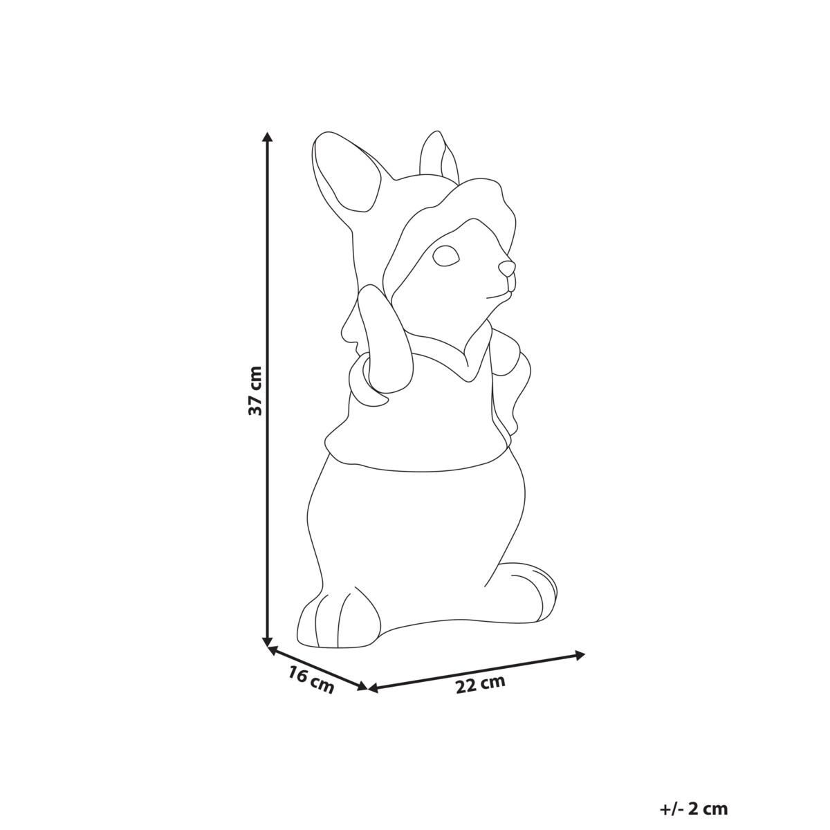 Figurka ogrodowa KONAKRY Królik Brązowy