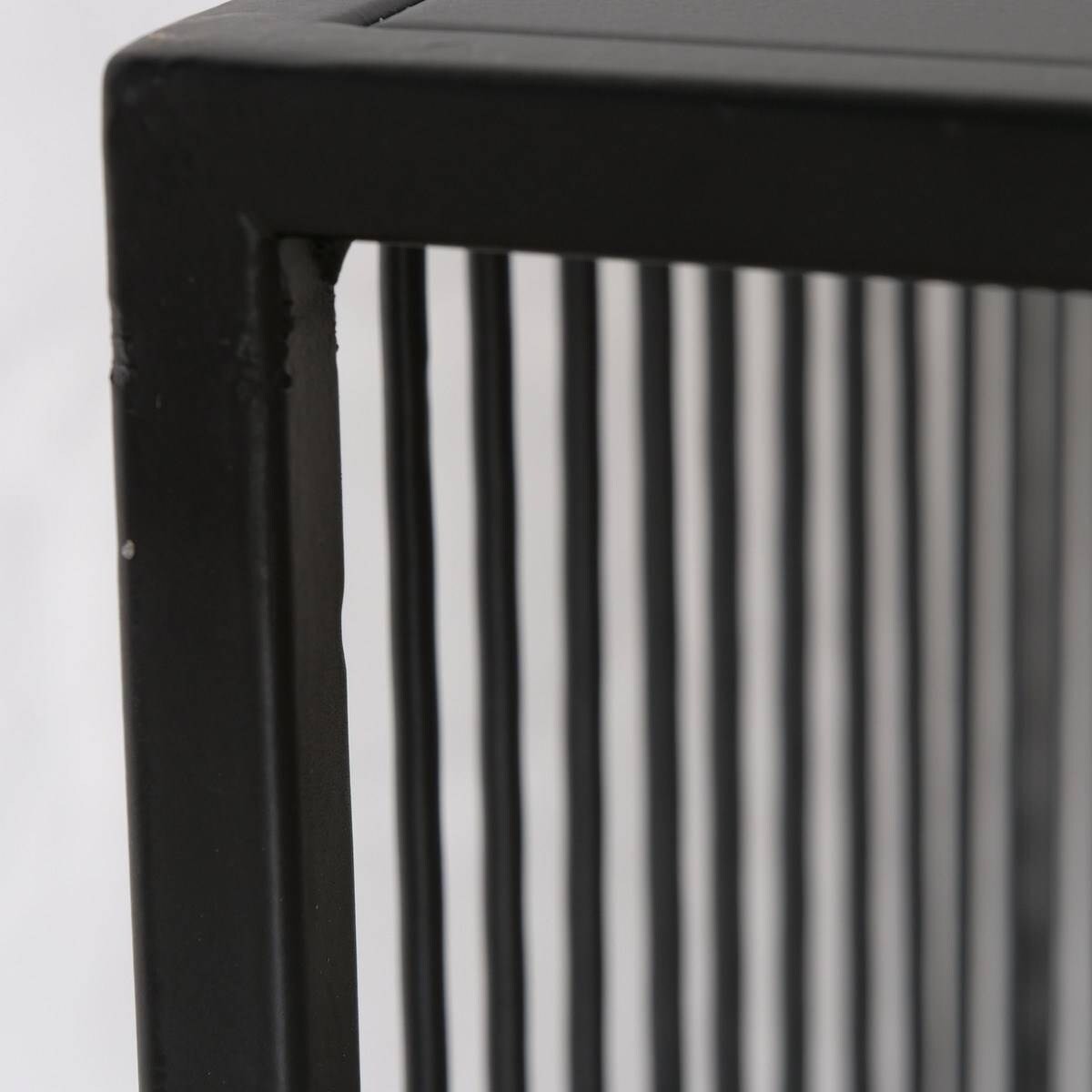 Metalowa półka stojąca Cindy, czarna, 75 x 28 cm