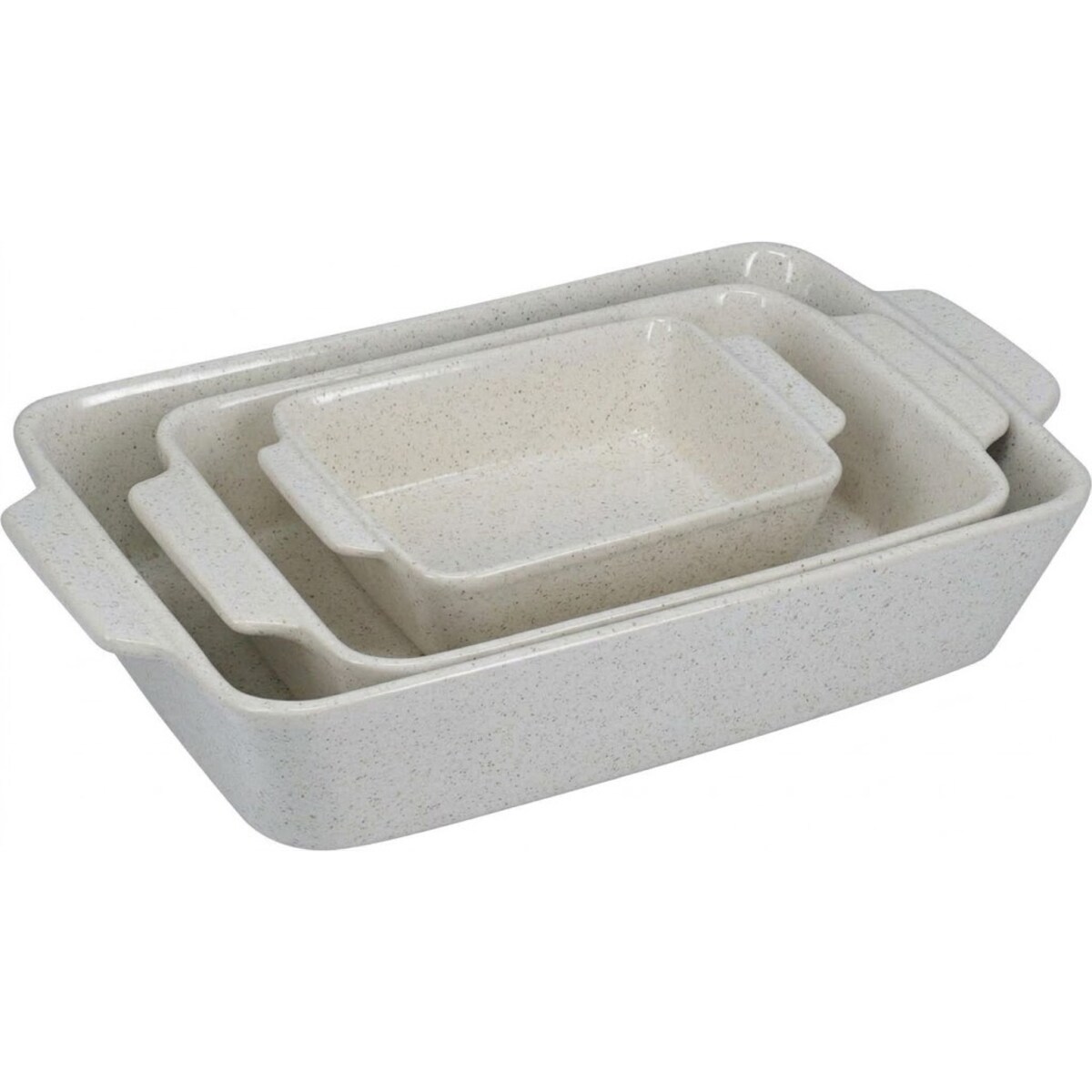 Zestaw 3 naczyń kamionkowych do zapiekania, 2,5 l / 1,5 l / 500 ml