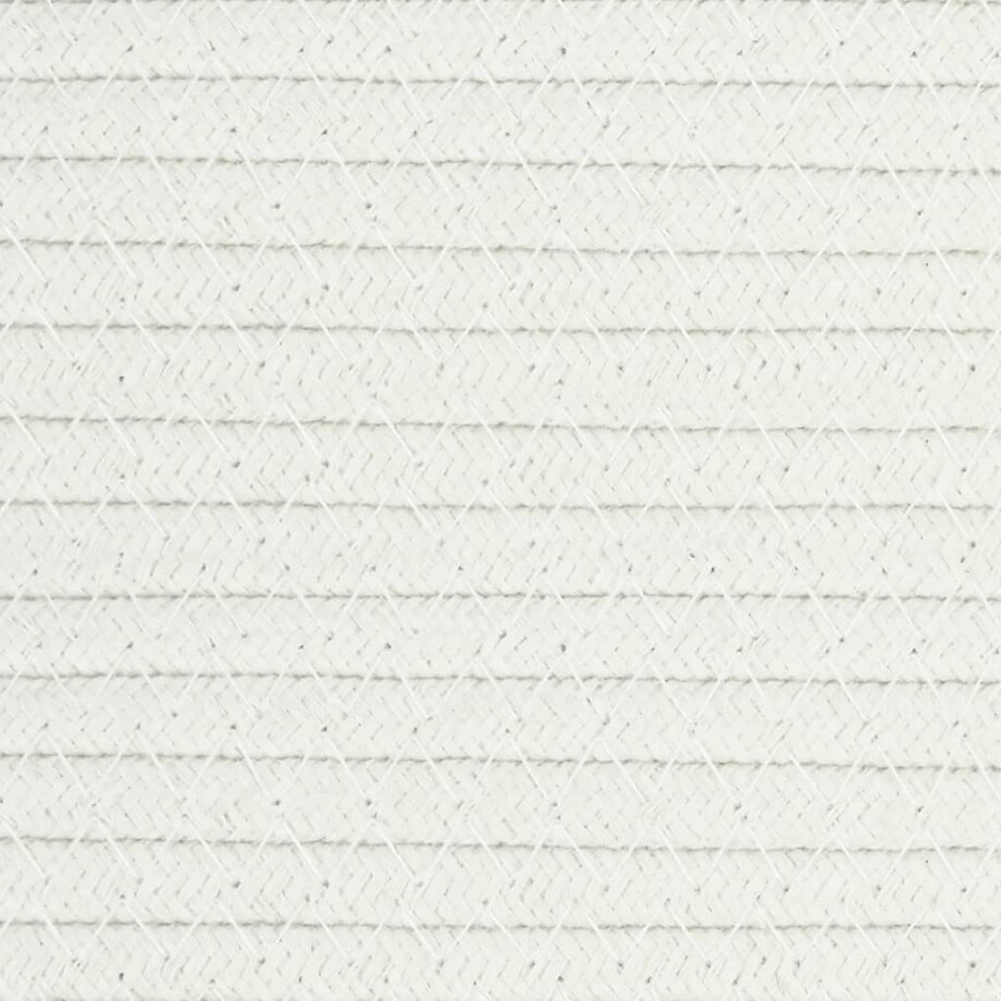 vidaXL Kosz z pokrywą, brązowo-biały, Ø40x35 cm, bawełna