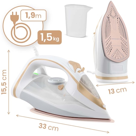 Żelazko parowe 3000W ceramiczna powłoka praca w pionie Berdsen 333000