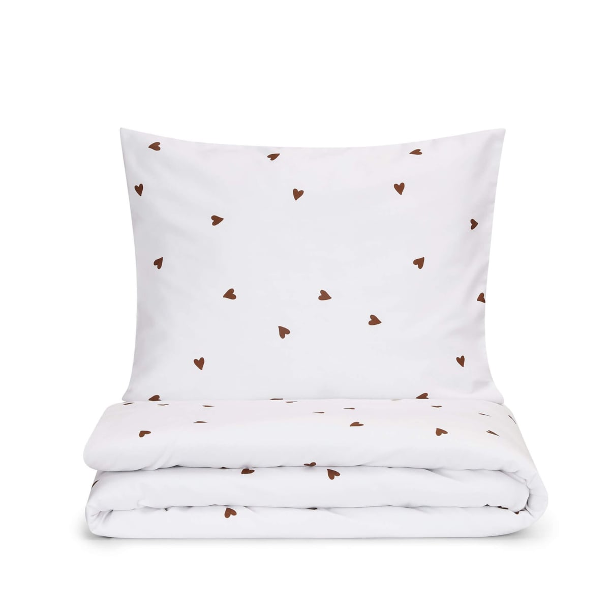 Pościel Czekoladowe serduszka 150/200 + 50/60 cm