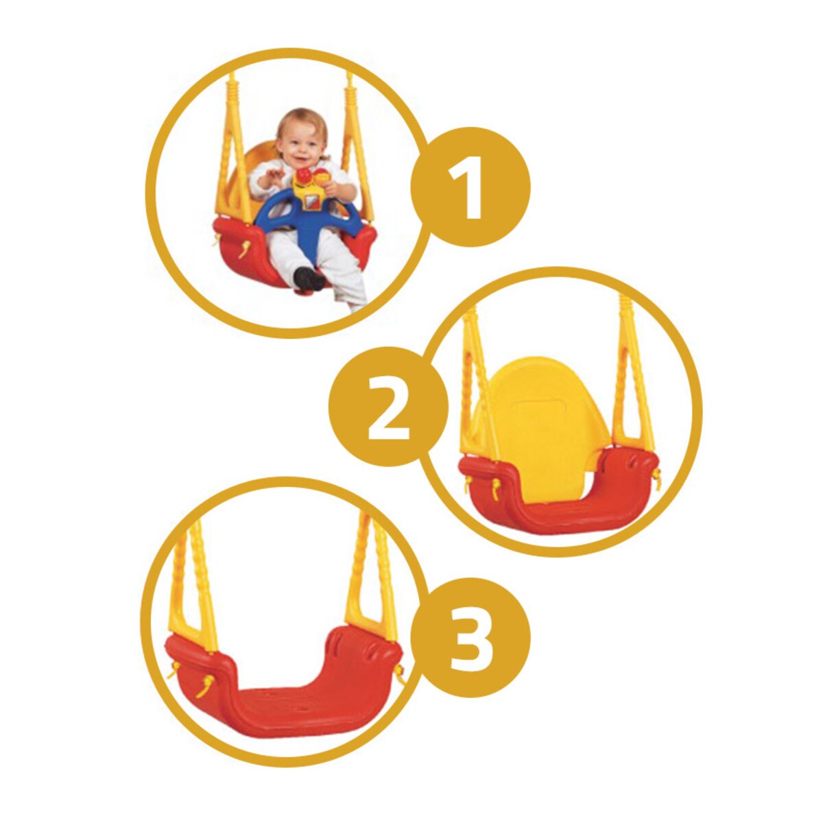 Huśtawka dla dzieci ogrodowa domowa modułowa 3w1 Ricokids