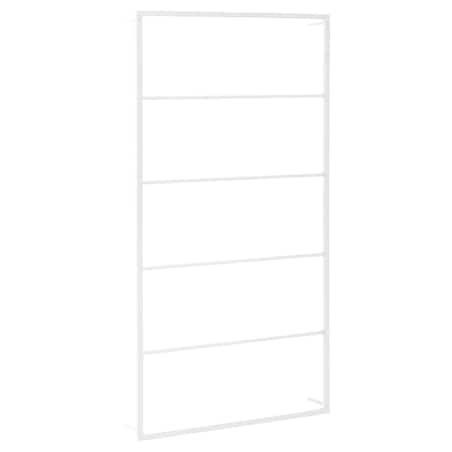 vidaXL Wieszak na ręczniki biały 60x10x116 cm stalowy