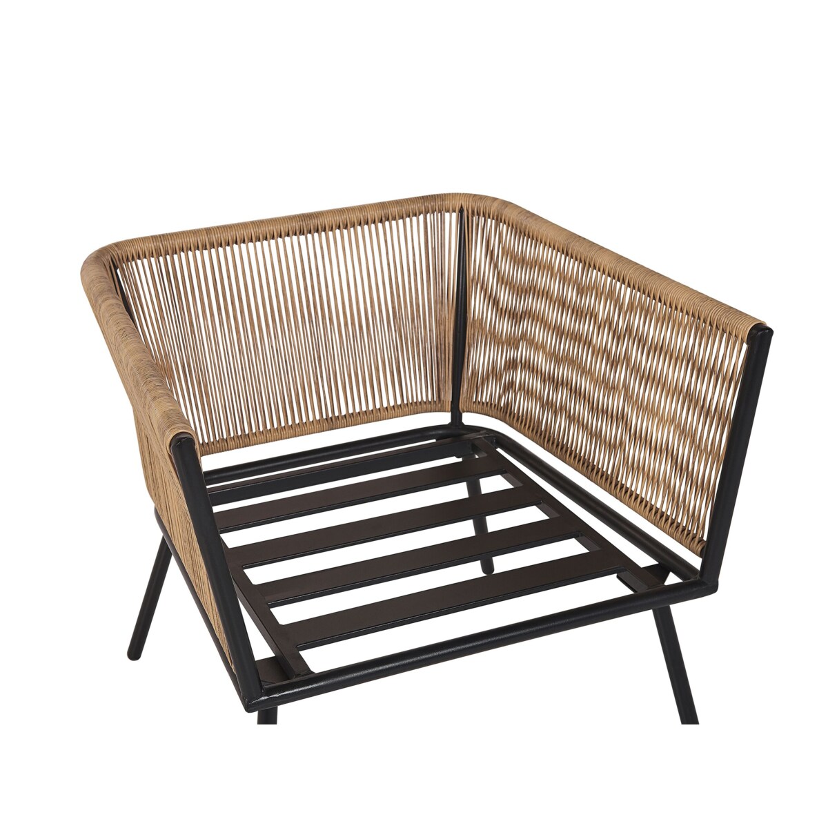 Zestaw mebli balkonowych z technorattanu naturalny GARGANO