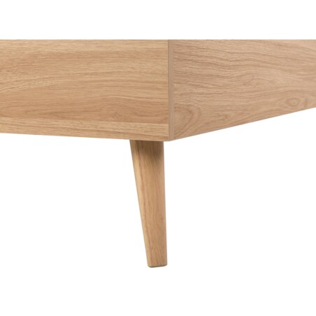 Łóżko LED 180 x 200 cm jasne drewno SERRIS