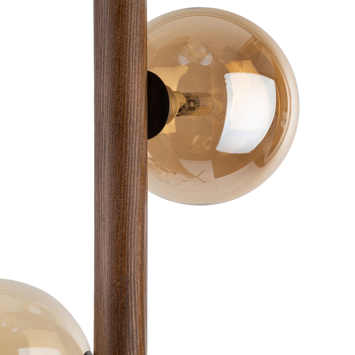 Lampa podłogowa TK Lighting ESTERA WOOD 16151, 3xG9, drewno, bursztynowe szkło, 150 cm