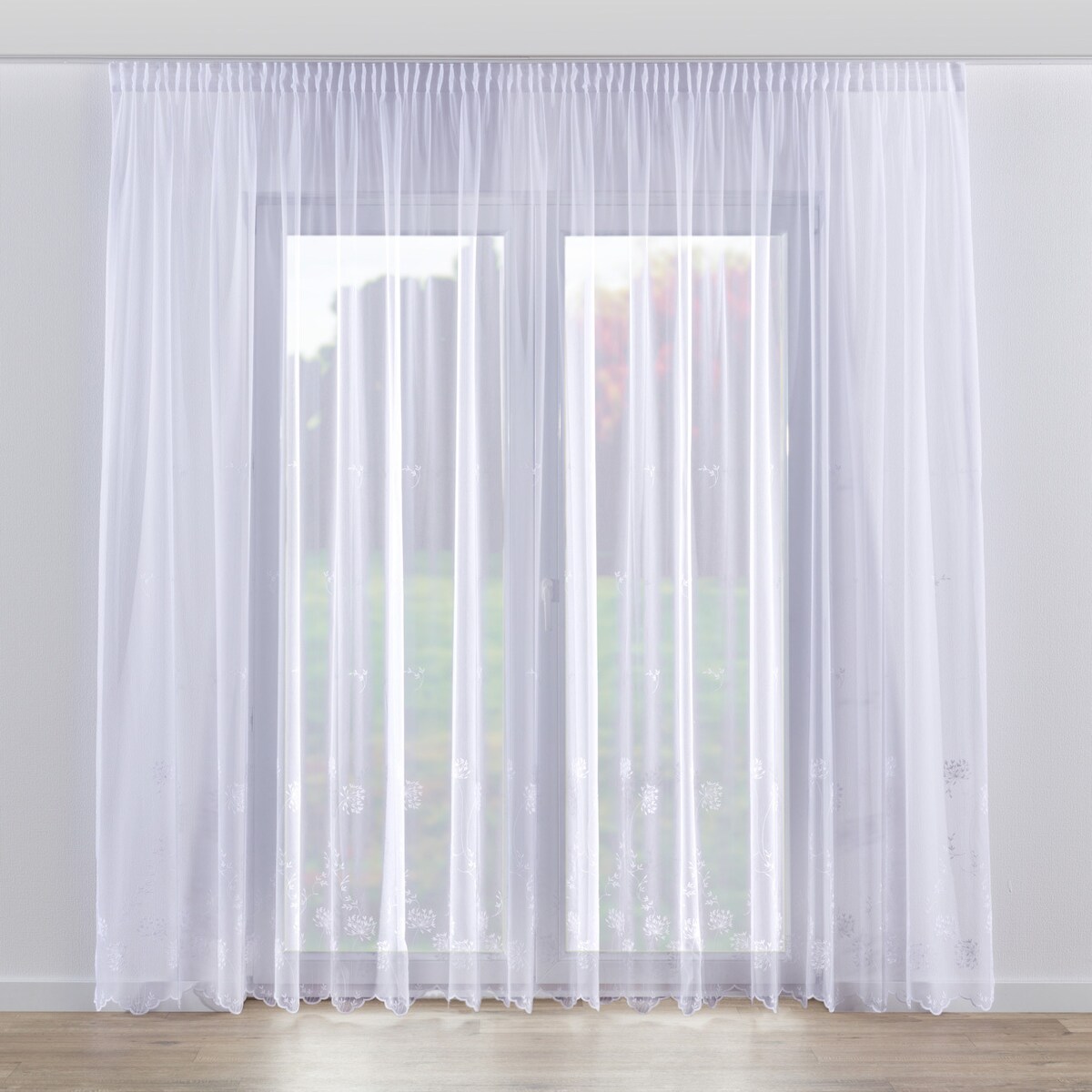 Firana na taśmie 300x245 biały w dmuchawce