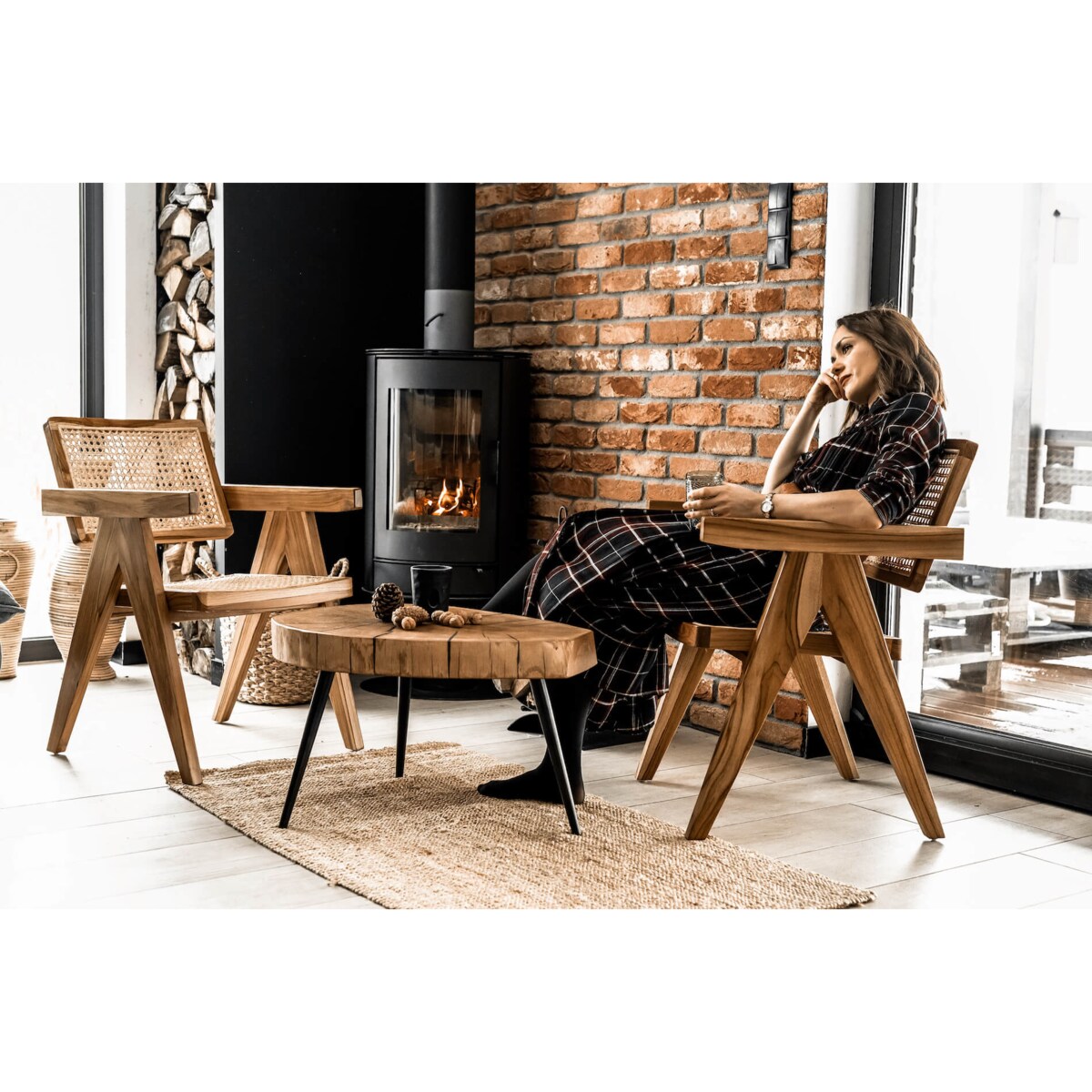 FOTEL DREWNIANY JOY NATURALNY