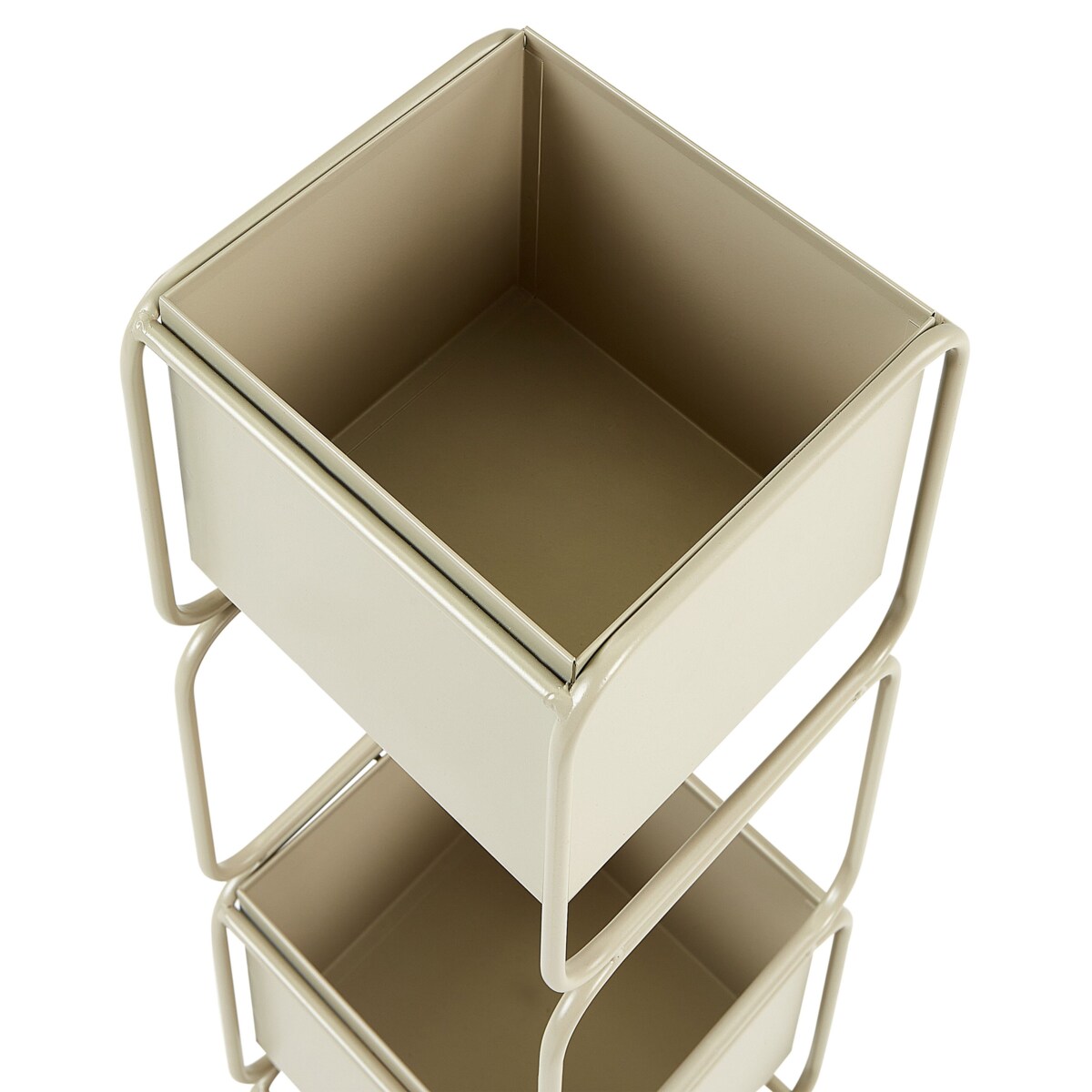 Doniczka na stojaku metalowa beżowa COTINUS