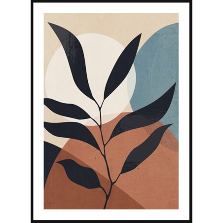 Poster Story, Plakat, Obraz - Delikatna Gałązka i Kształty No3, wymiary 60 x 84 cm