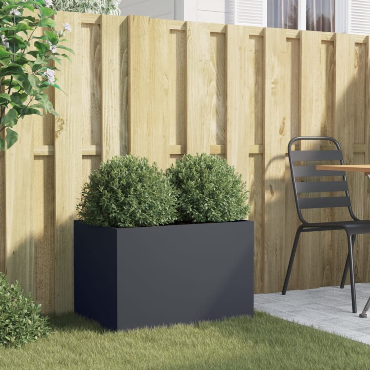 vidaXL Donica, antracytowa, 62x40x39 cm, stal