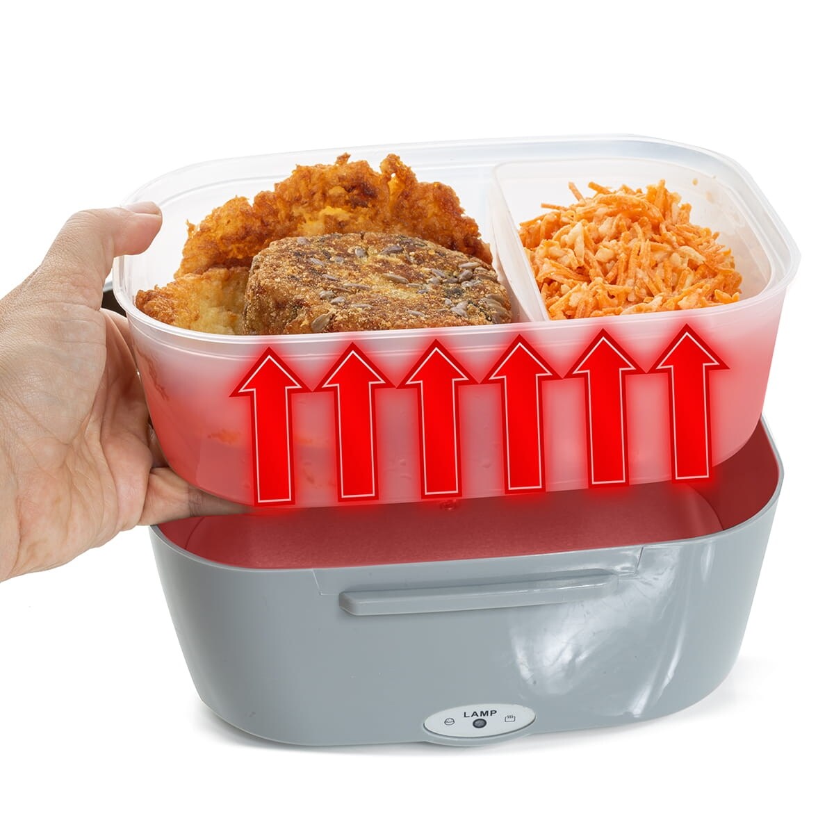 Elektryczny lunch box podgrzewany termos pojemnik na obiad 1.5L KAMILLE