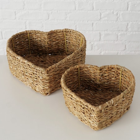 Koszyki dekoracyjne w kształcie serca LOVE, 2 szt.