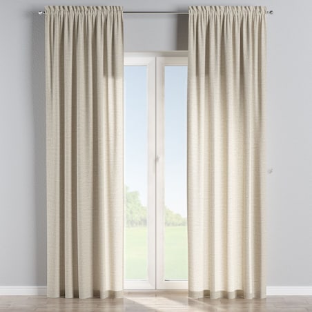 Zasłona na kanale z grzywką 1 szt. 130x245 naturalny len