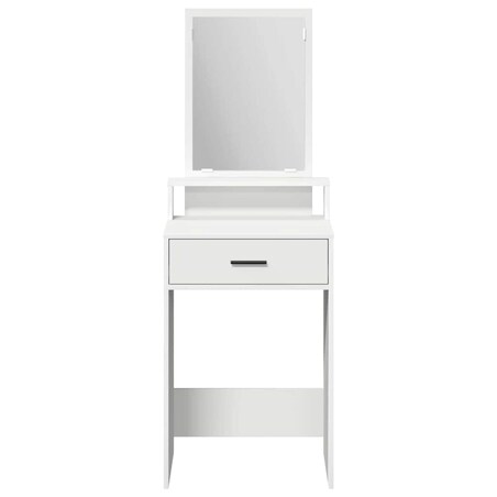 vidaXL Toaletka z półką Biały 50 x 41 x 140 cm Materiał drewnopochodny