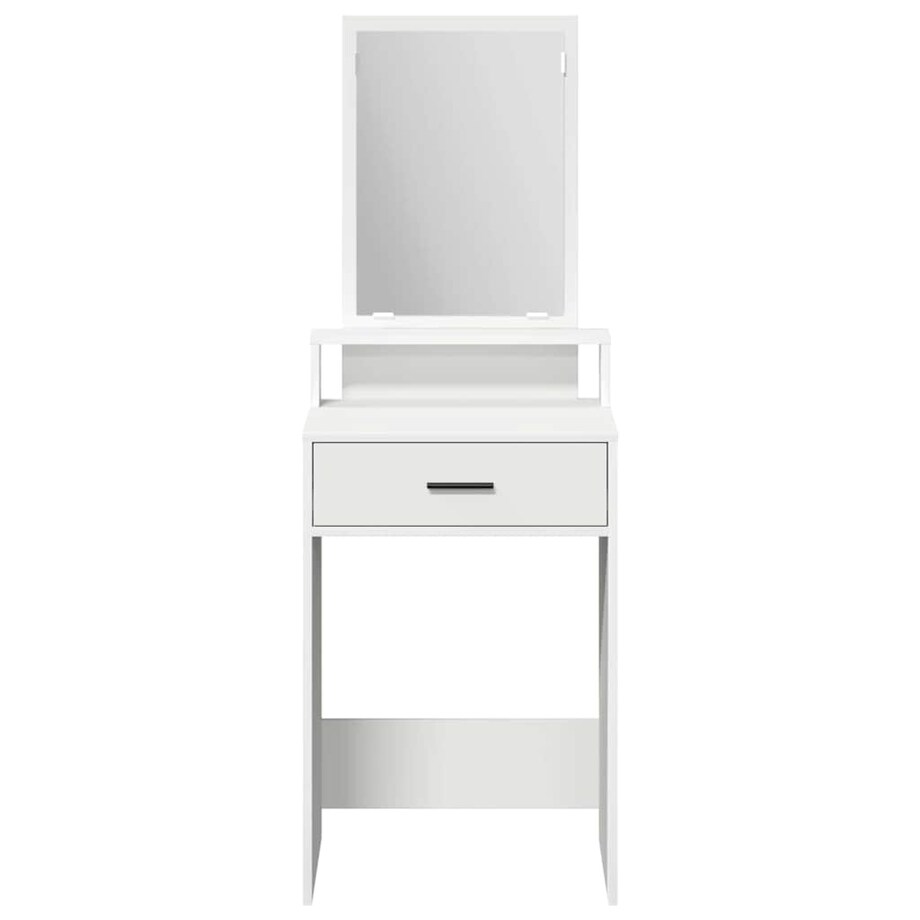 vidaXL Toaletka z półką Biały 50 x 41 x 140 cm Materiał drewnopochodny