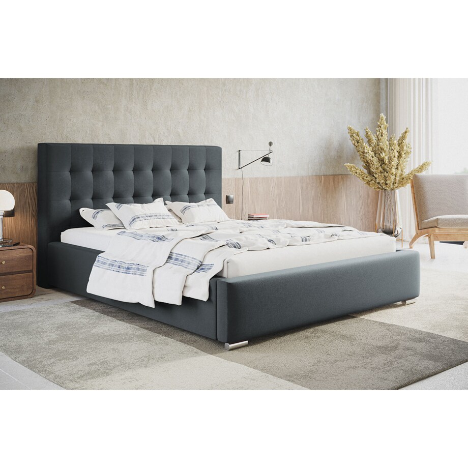 Łóżko sypialniane 180x200 BEN 2- grafit