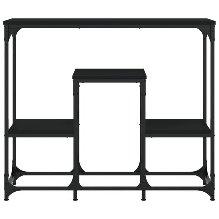 vidaXL Stolik konsolowy, czarny, 89,5x28x76cm, materiał drewnopochodny