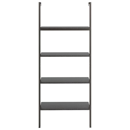 vidaXL Regał z 4 półkami, czarny, 64x35x152,5 cm