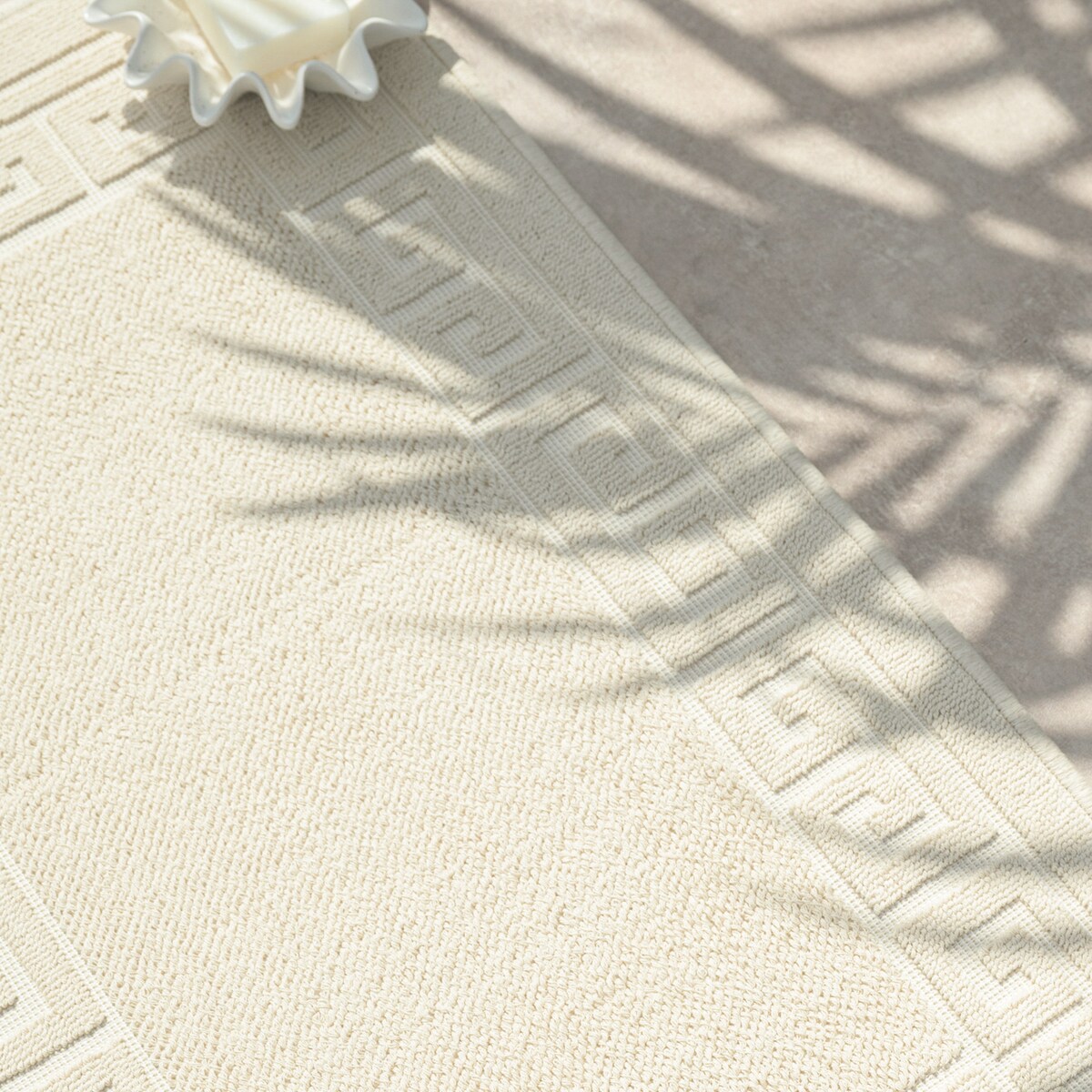 Dywanik łazienkowy Lino 50x80 cm bawełniany grecki beżowy