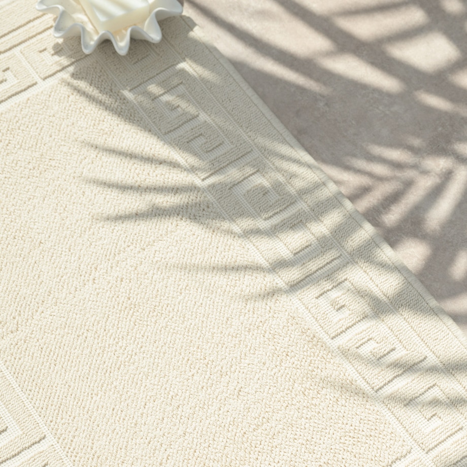 Dywanik łazienkowy Lino 50x80 cm bawełniany grecki beżowy