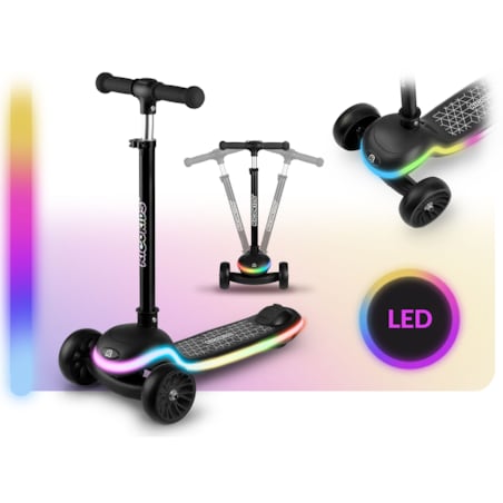 Hulajnoga dla dzieci trójkołowa Leddi czarna