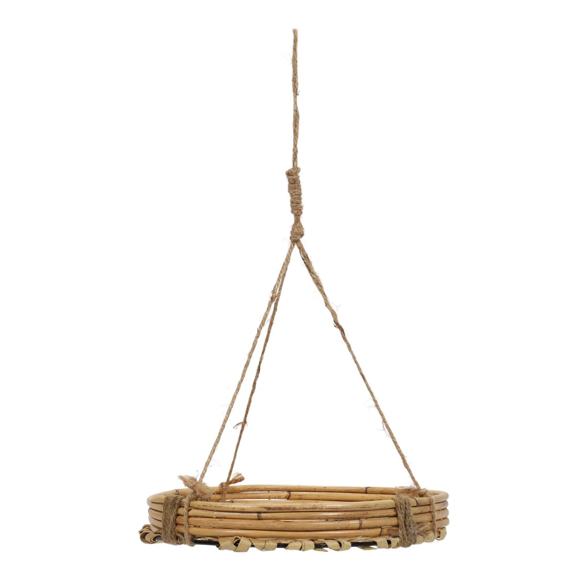 Donica wisząca z bambusa i rattanu, Ø 25,5 x 45 cm