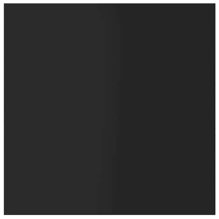 vidaXL Półki na książki, 8 szt., wysoki połysk, czarne, 40x40x1,5 cm